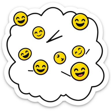 playful abstract emoji sticker