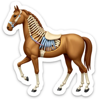Horse anatomy sticker