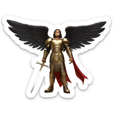 Archangel Michael defeats Lucifer  sticker
