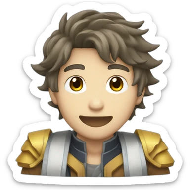 UN personaje de anime riendose sticker