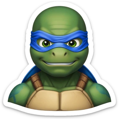 Ninja turtle with blue mask sticker