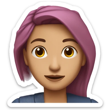 Una persona con una rosa el la boca sticker