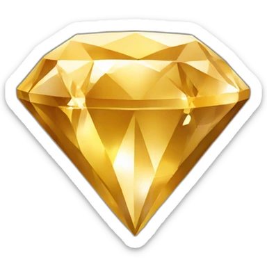 Gold diamond sticker