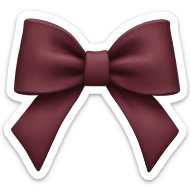 maroon bow sticker