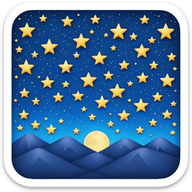 Starry night sticker