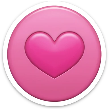 "Solid glossy pink circle emoji. No face or icons. Match color and 3D shine of Notion pink heart emoji (🩷)." sticker
