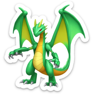 Mechanical Flygon-dragon-Charizard-raptor-Medabot-Mecha full body sticker