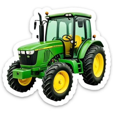 Tractor - John Deere 5055E (Model Year: 2021) (Iconic colour: Green with yellow) sticker