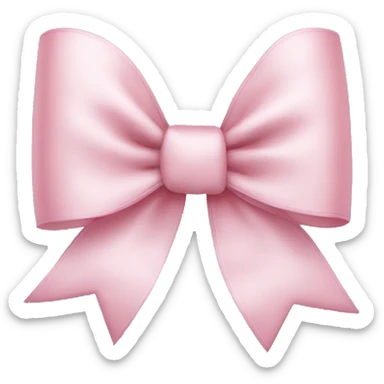 light pink bow sticker