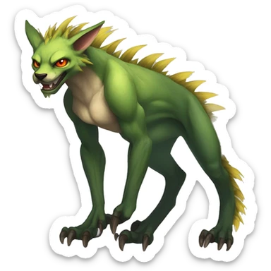 Anthro cool edgy Vernid-WickerBeast-Fakémon Full Body sticker