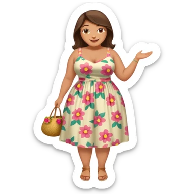 full-figured woman with a large bum sticker