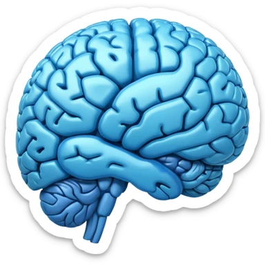 A hologram of a human brain sticker