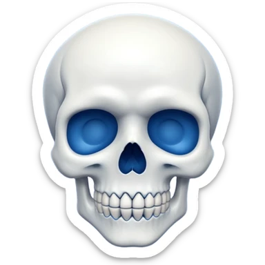 Skull blue sticker