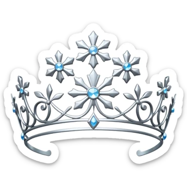 Snowflake tiara sticker