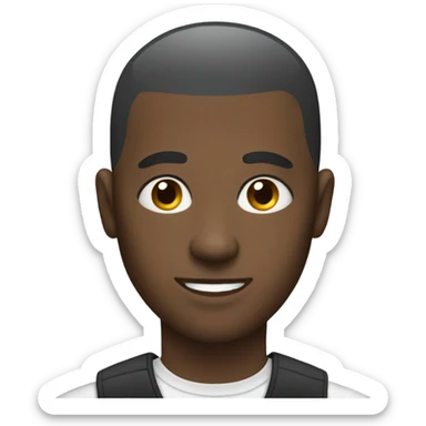 Black man whith slap head sticker