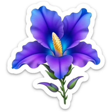 Realistic snapdragon, high definition, violet blue sticker