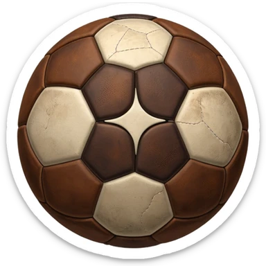 1800's brown old soccer ball sticker