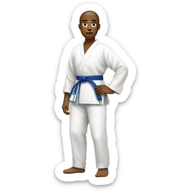 Cue personBlind person in judo uniform sticker