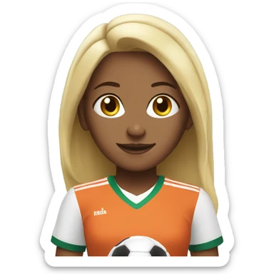 Soccer girl sticker