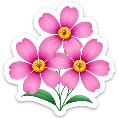 Pink flowers sticker