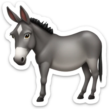 kiss ass emoji with lips and a donkey sticker