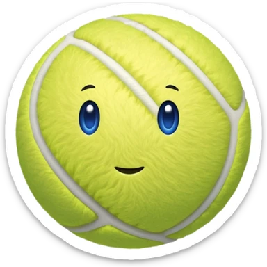 full blue tennis ball sticker