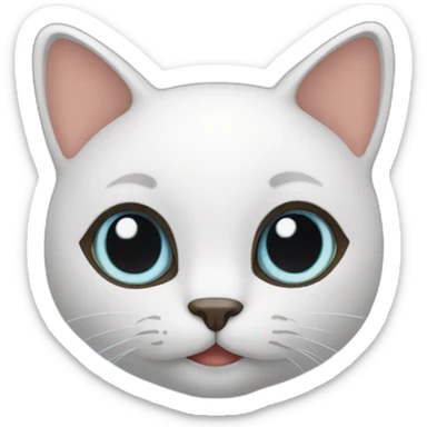 Un chat fleur sticker