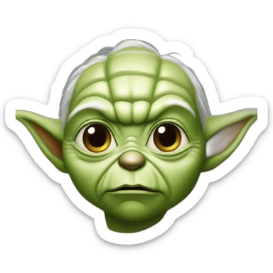 Yoda who sticks out his tongue sticker