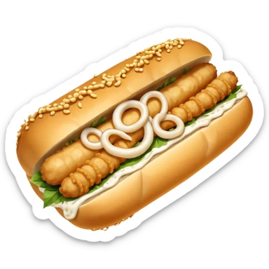 bocadillo xxl de calamares con alioli sticker