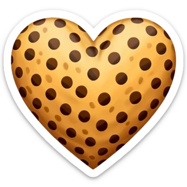Cheetah print heart emoji sticker