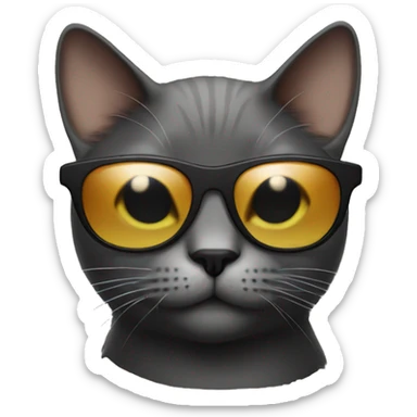 Cat with sunglasses sticker