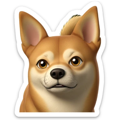 shiba inu gazing at viewer sticker