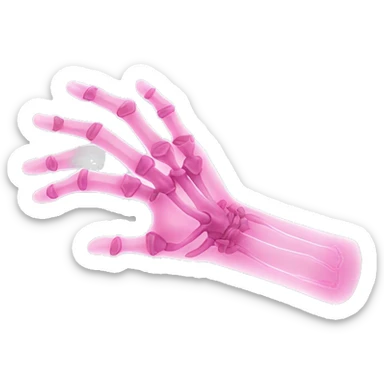 X-ray arm pink sticker