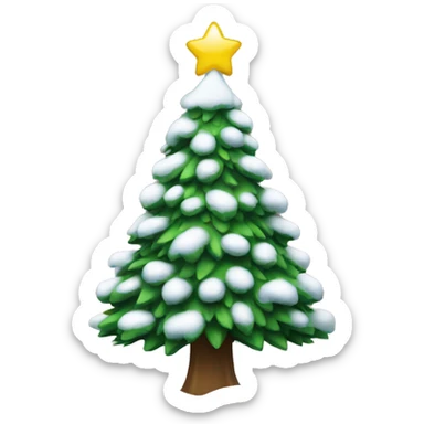 christmas tree with snow sticker