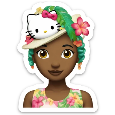 Tropical hello kitty  sticker