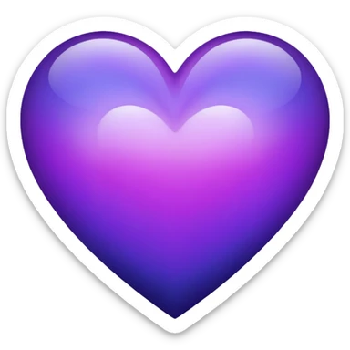 Purple-Violet-Indigo-Purple-Gradient Heart  sticker