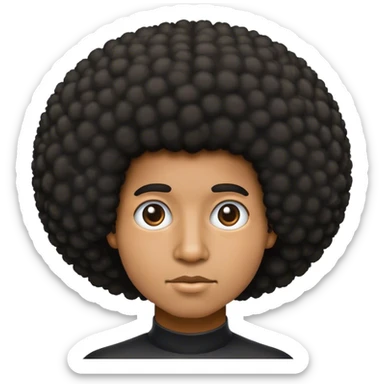 Mole with Afro sticker