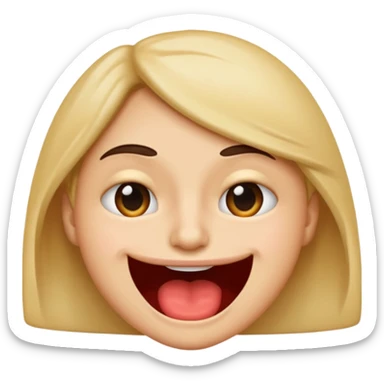 Emoji bitting lip and raising eyebrows  sticker