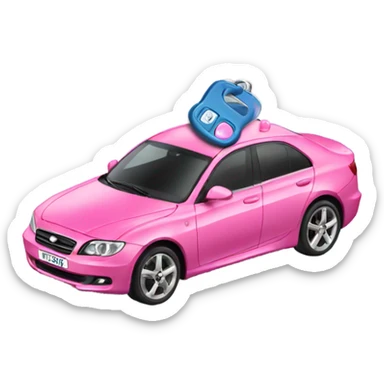 Girly car keys sticker