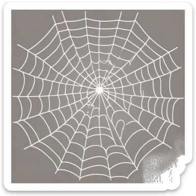 White spiderweb sticker