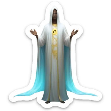 God looking down in disdain at His creation sticker