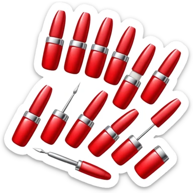 nail art equipment red sticker