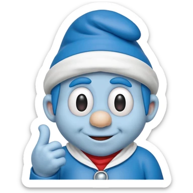 papa smurf  sticker