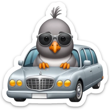 Pigeon is driving in the inside Limosine🚘🚘 sticker