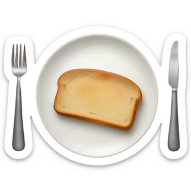 plate with bread  sticker