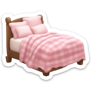 Pink cosy bed sticker