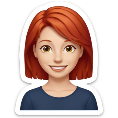 je veux un emoji femme rousse  sticker