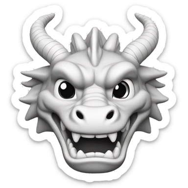 chinese dragon no color sticker