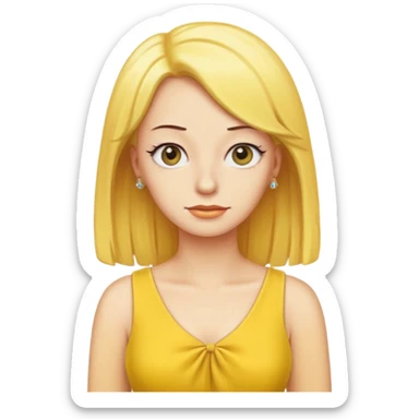 Simpson women with yellow hair and yellow dress sticker