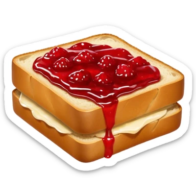 bread with strawberry jam sticker